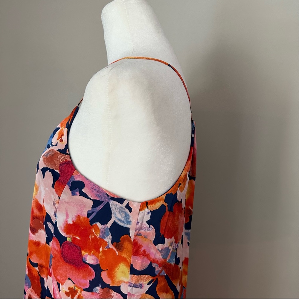 Tahari ASL Floral V-Neck Maxi Dress XSmall - Picture 5 of 11